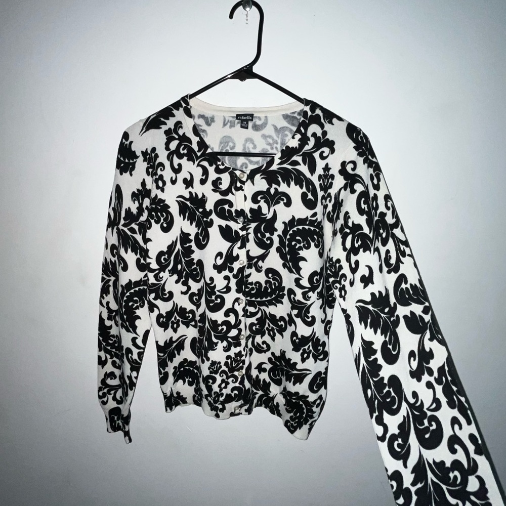 Rafaella paisley cardigan sweater top